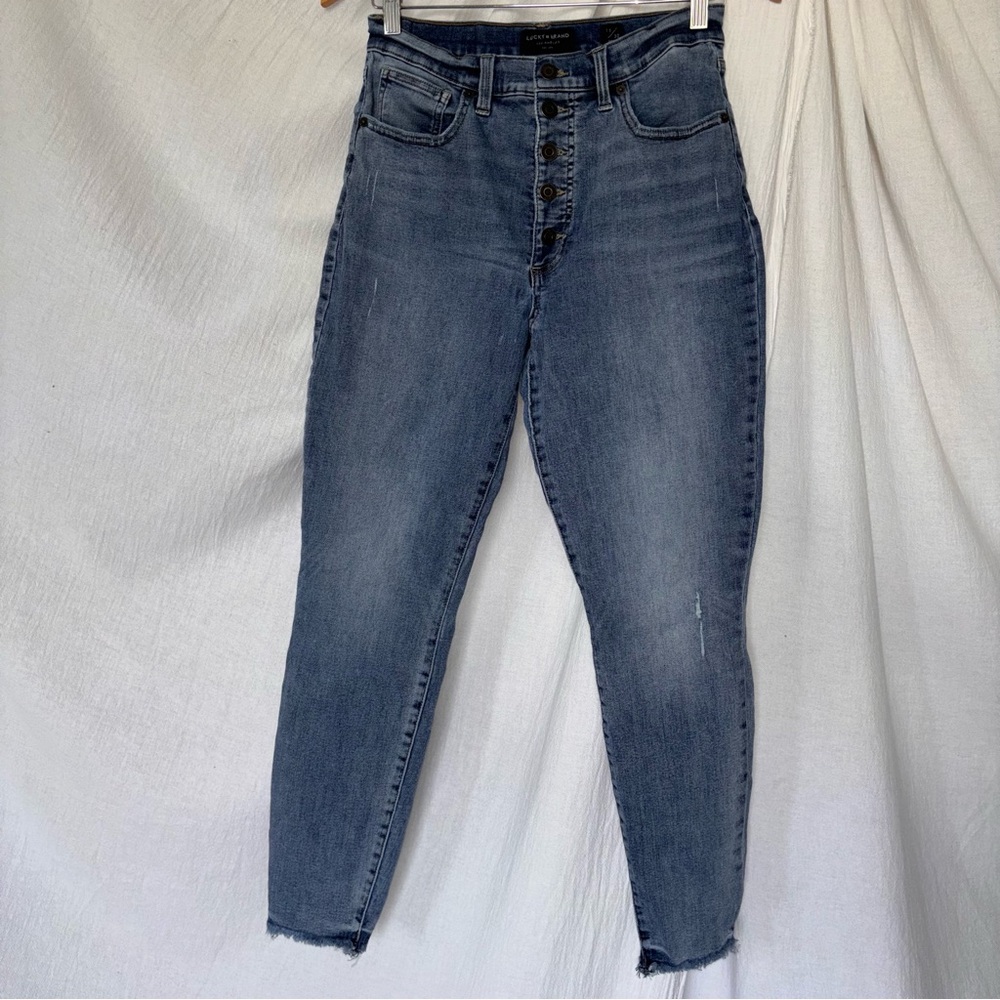 Lucky Brand Light Blue High Rise Bridgette Button Fly Jeans